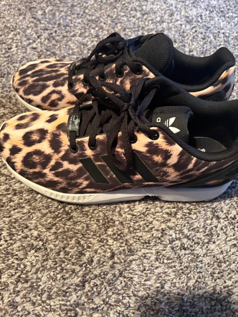 adidas Women's Leopard-Print Running Sneakers - Black & Tan